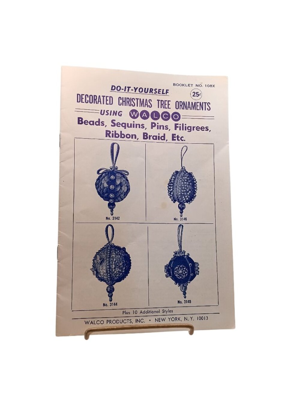 Do-It-Yourself Vintage Walco Decorated Christmas Tree Ornament Vintage Craft Ins